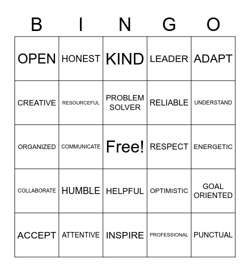 BE A BETTER COWORKER Bingo Card