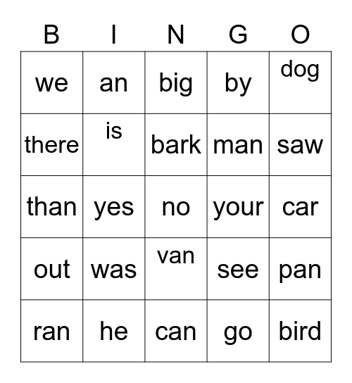 JAXY Bingo Card