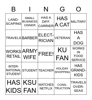 T - M O B I L E Bingo Card