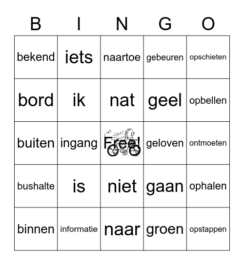 Zebra hoofdstuk 5 Bingo Card