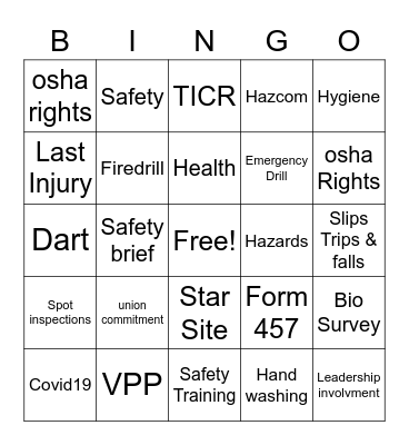 VPP Bingo Card