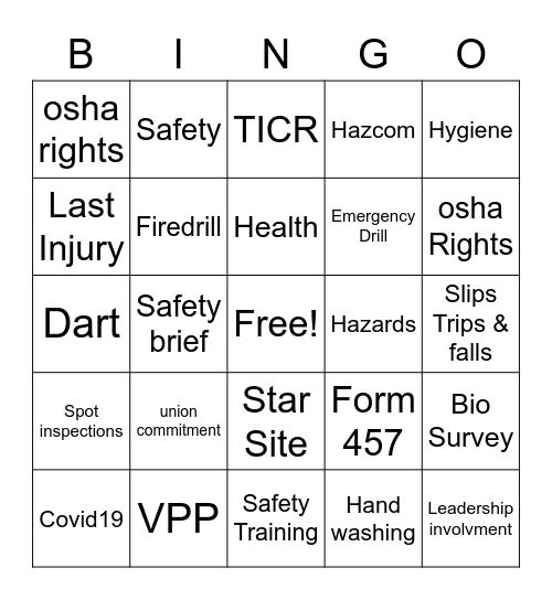 VPP Bingo Card