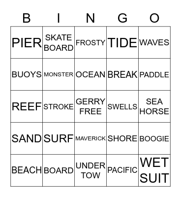 MAVERICKS Bingo Card