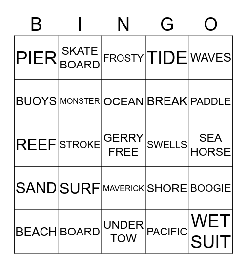 MAVERICKS Bingo Card