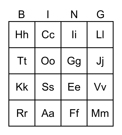 Phonics Bingo! Bingo Card