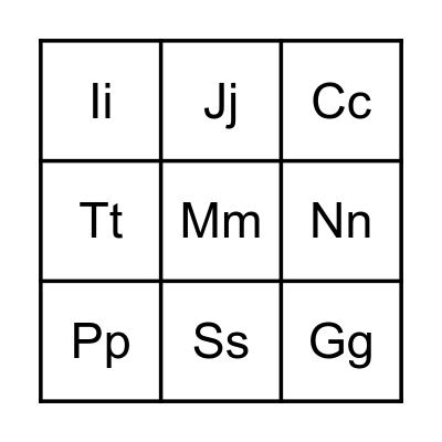 Phonics Bingo! Bingo Card