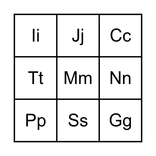 Phonics Bingo! Bingo Card