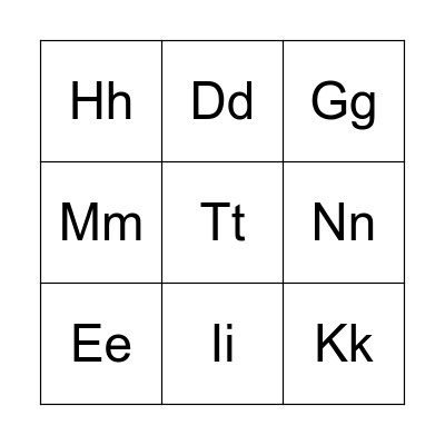 Phonics Bingo! Bingo Card