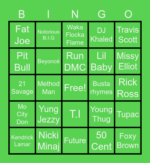 Nutrition Vibez Trap Bingo Card