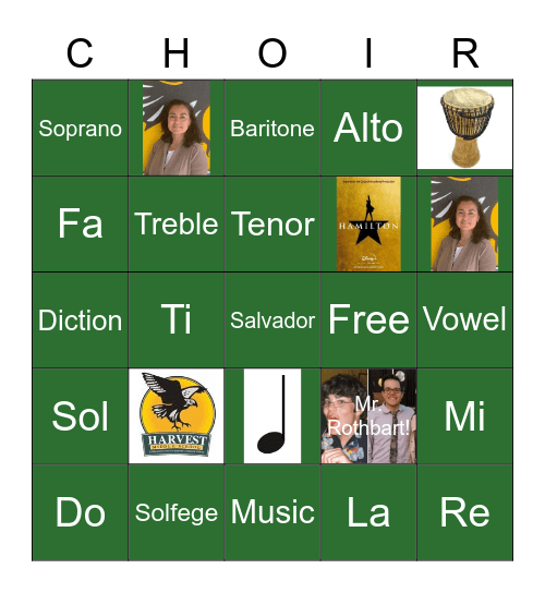 Choir Bingo! Bingo Card