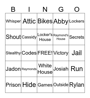 Friend Bingo Card