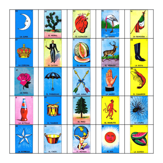 Loteria Bingo Card