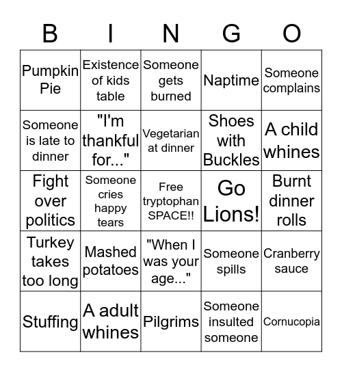 Valleywood does BINGO! Bingo Card