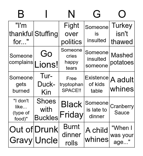 Valleywood does BINGO! Bingo Card