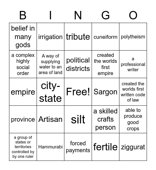 Bingo Card