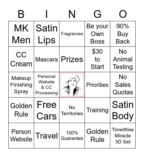 Mary Kay Beauty Bingo Card