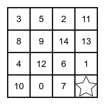 Number Bingo Card