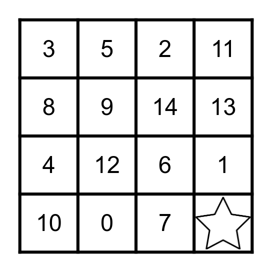 Number Bingo Card