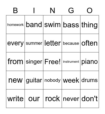 BrainPOP 1.4.1 & 1.4.2 Bingo Card