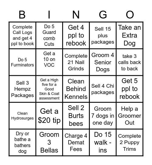 Sept 21st - Oct 11th Bingo Card