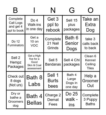 Sept 21st - Oct 11th Bingo Card