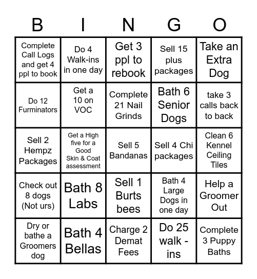 Sept 21st - Oct 11th Bingo Card