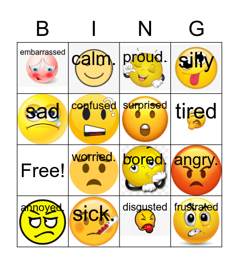 Emotions Bingo Free Printable Pdf