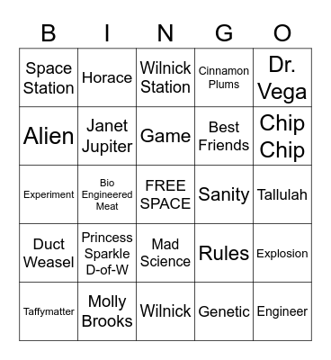 Sanity and Tallulah Book Discussion BINGO Card