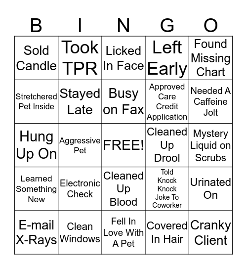 N.I.V.E.S. Bingo Card