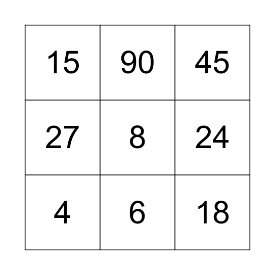 tafels 1t/6 +10 Bingo Card