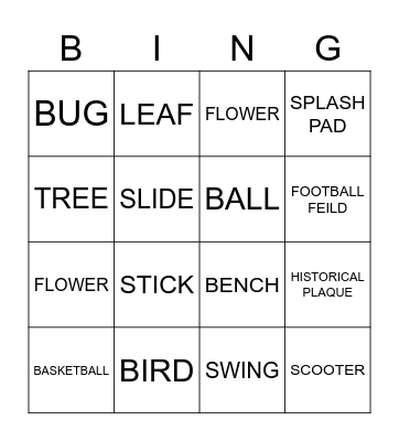 GET TO KNOW THE PARK Bingo Card