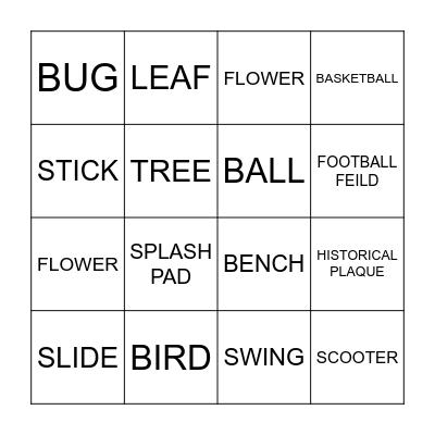 GET TO KNOW THE PARK Bingo Card