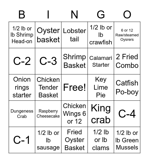 HOST BINGO Card