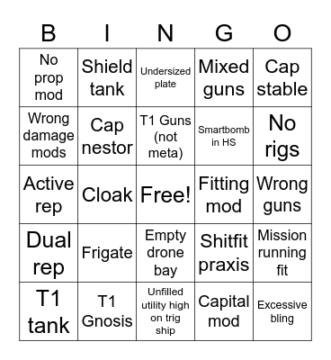 Swarm Bingo Card
