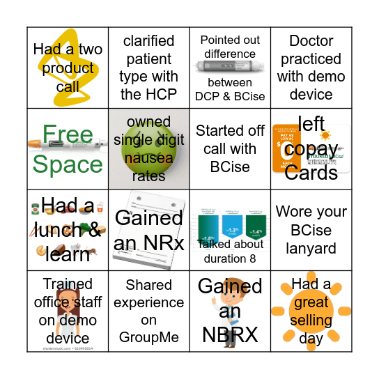 Bcise Bingo Card