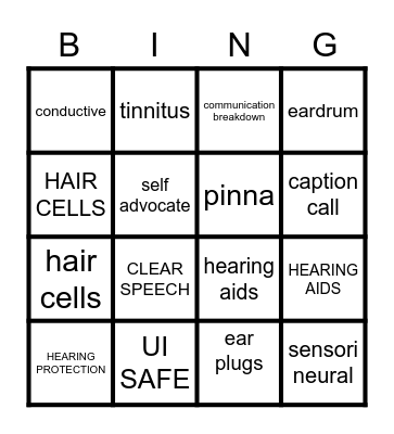 Walden Place Healthy Hearing! Bingo Card