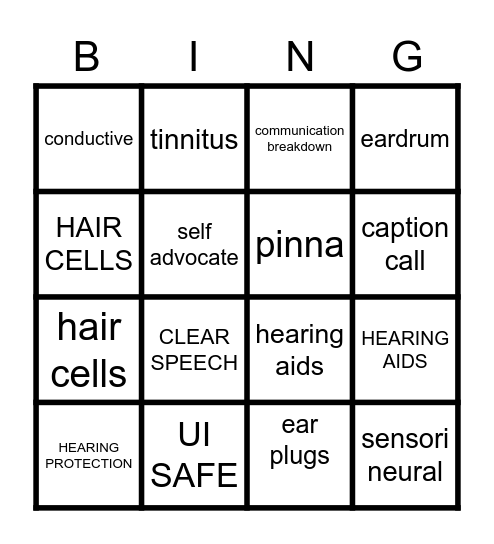 Walden Place Healthy Hearing! Bingo Card