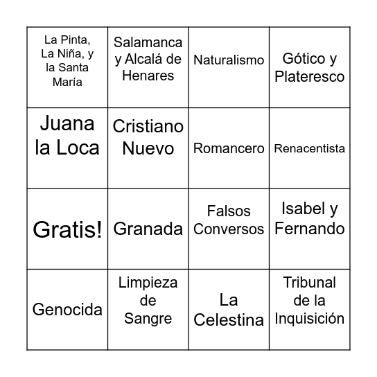 Capítulo 3 Bingo Card