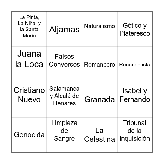 Capítulo 3 Bingo Card