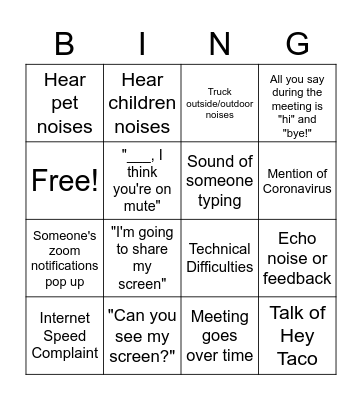 RMS CONFERENCE CALL BINGO Card