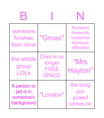 Drea's Virtual Bach Bingo!! Bingo Card