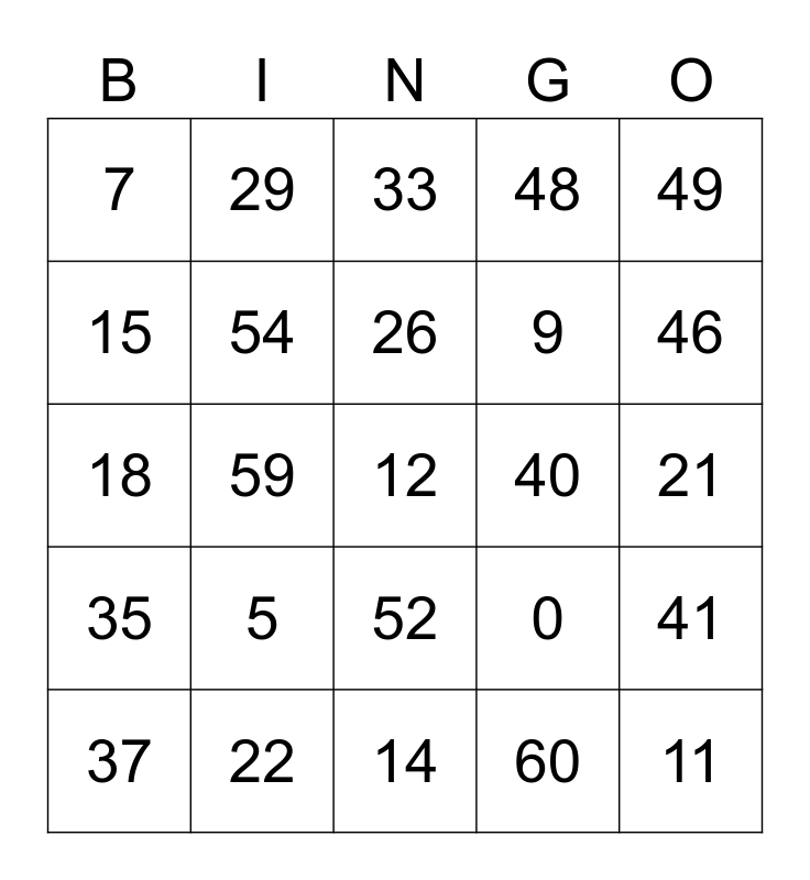 Loto bingo