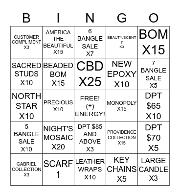 NOVEMBER WEEK TWO!!  Bingo Card