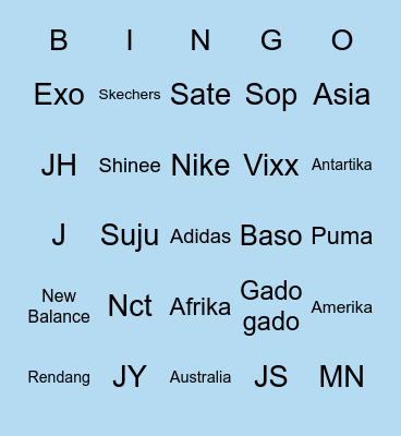 Seonho Bingo Card