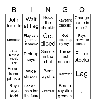 Gremlin Bingo Card