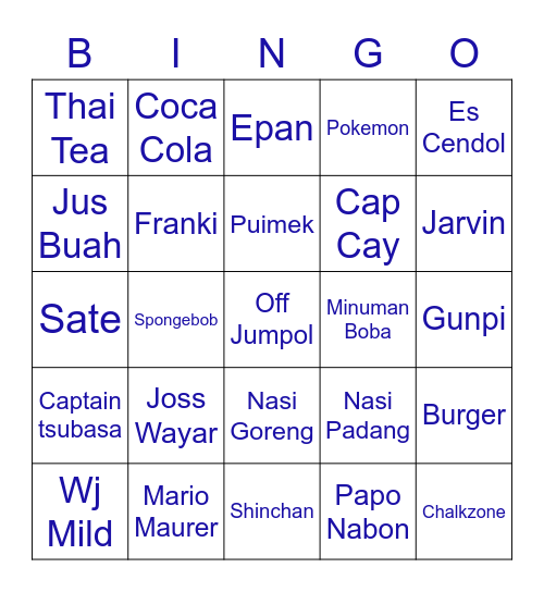 GUNPI Bingo Card