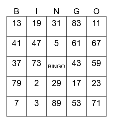 Help24 in BINGO mood Bingo Card