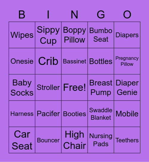 Mariah and Monique's Baby Shower!!! Bingo Card