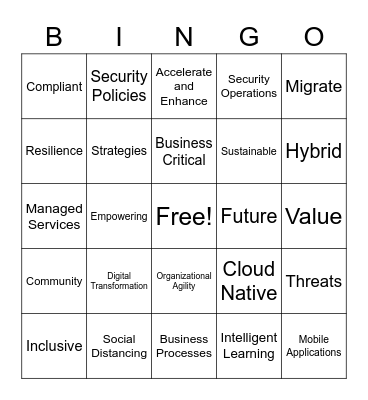 Ignite Platitudes Bingo Card