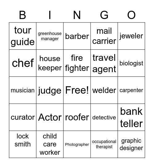 Gear up Devin Colon name that job Bingo Card